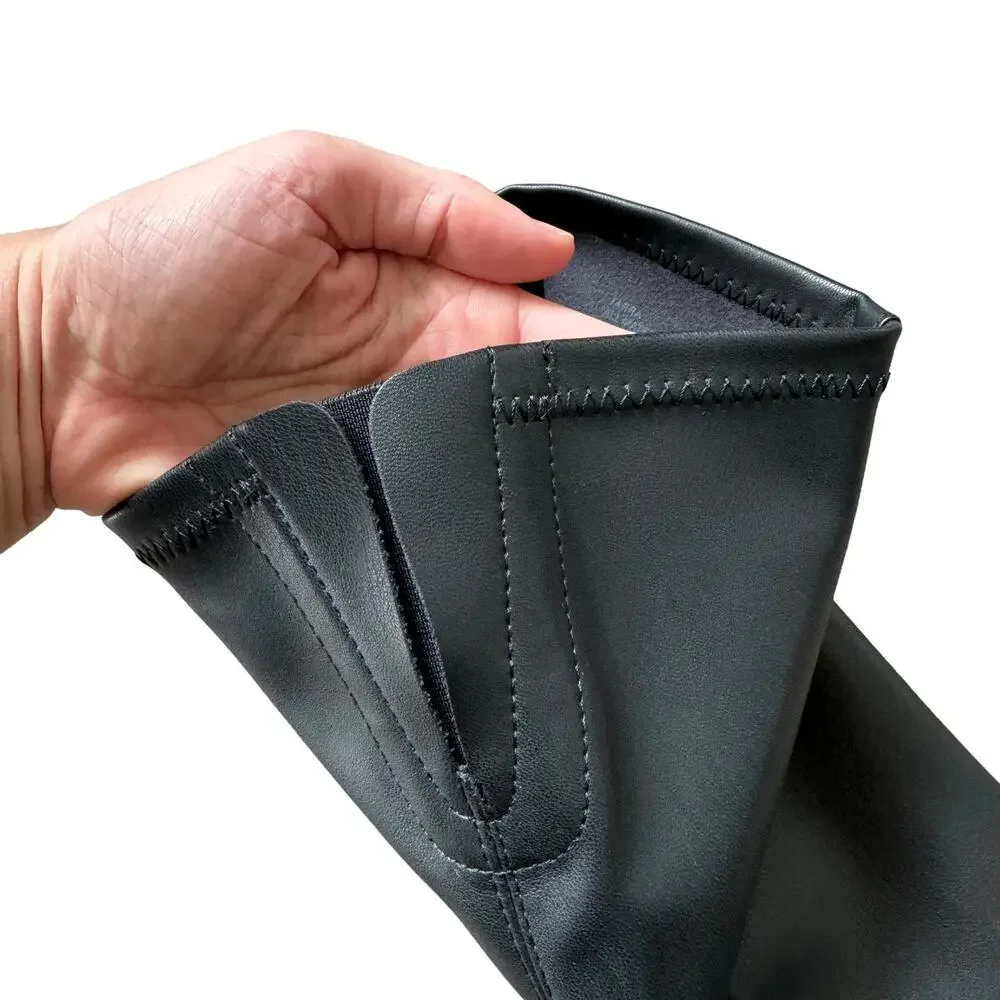 NEW Aerosoles Over the Knee Boots Black Vegan Leather